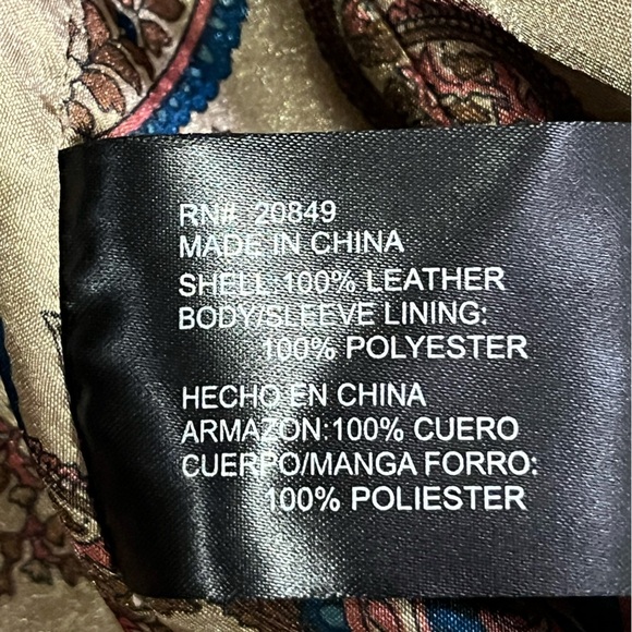 Vintage Excelled Collection Cognac 100% Leather Coat size XS - Picture 10 of 10